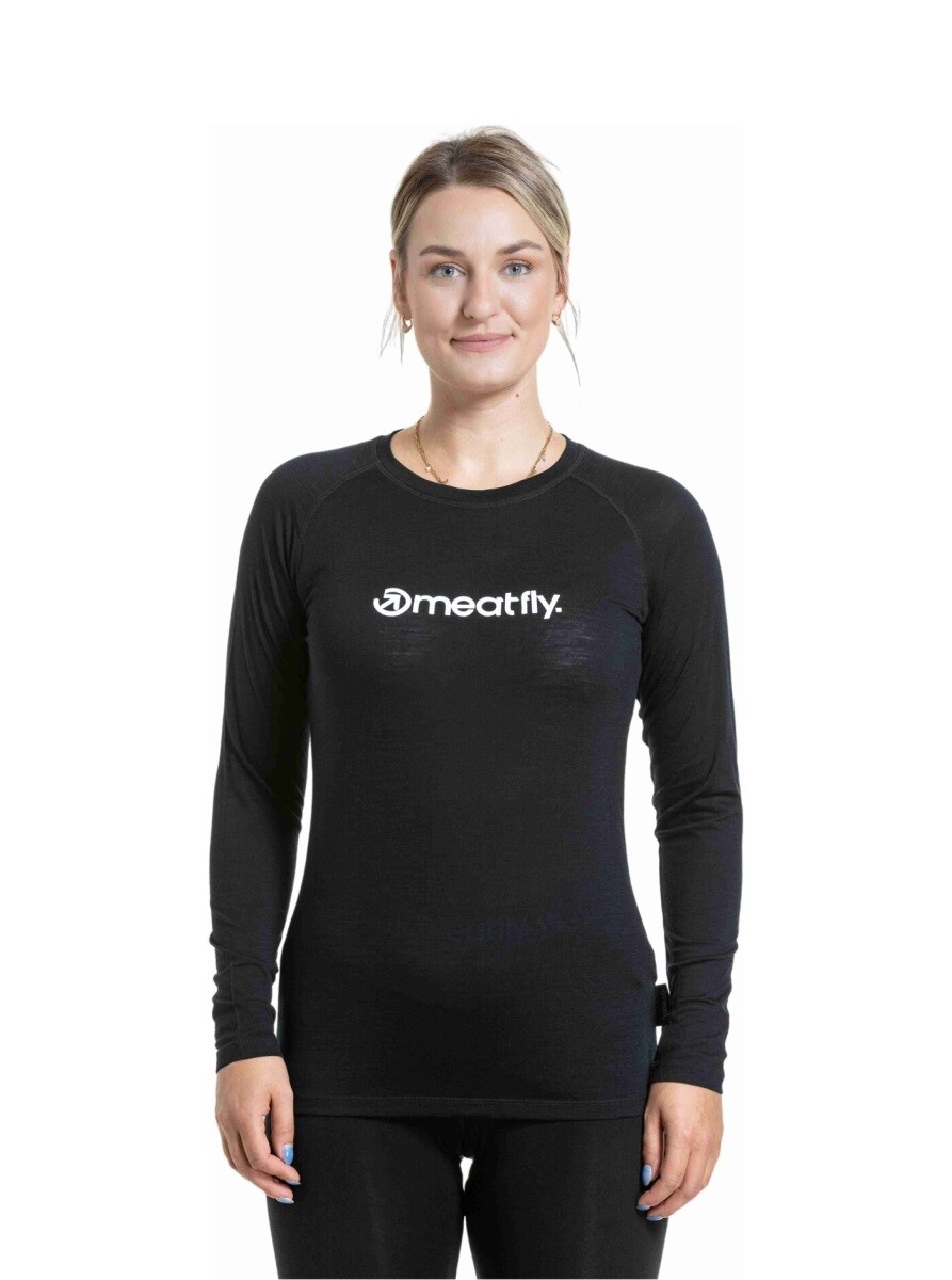 Dámské merino tričko meatfly lacey černá xs