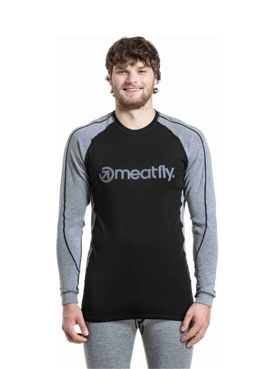 Pánské merino tričko meatfly carl šedá s