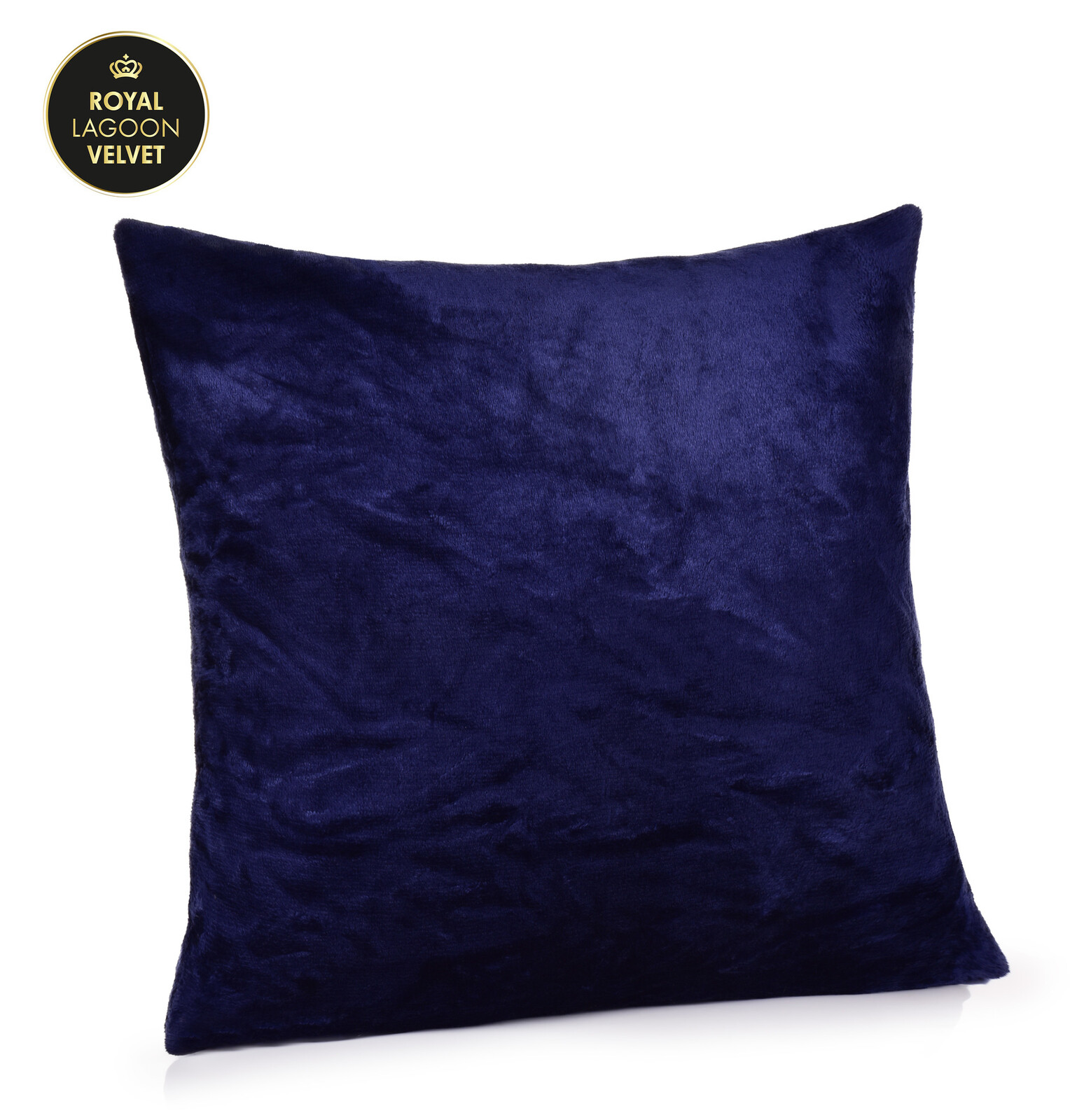 LAGOON VELVET | potah na polštář 45 × 45 cm | lesklý sametový efekt & měkké mikrovlákno královsky modrý