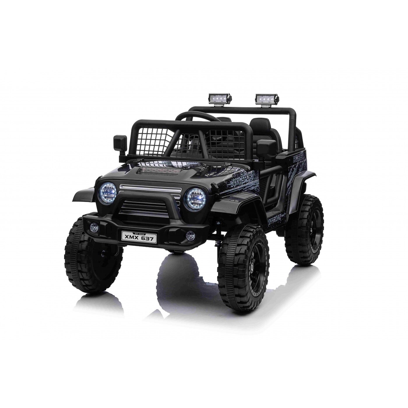 Mamido Elektrické autíčko OFF ROAD EXTREME 4x4 černé 24V | 200W | 50 kg | EVA | LED | 2,4Ghz | ECO kůže