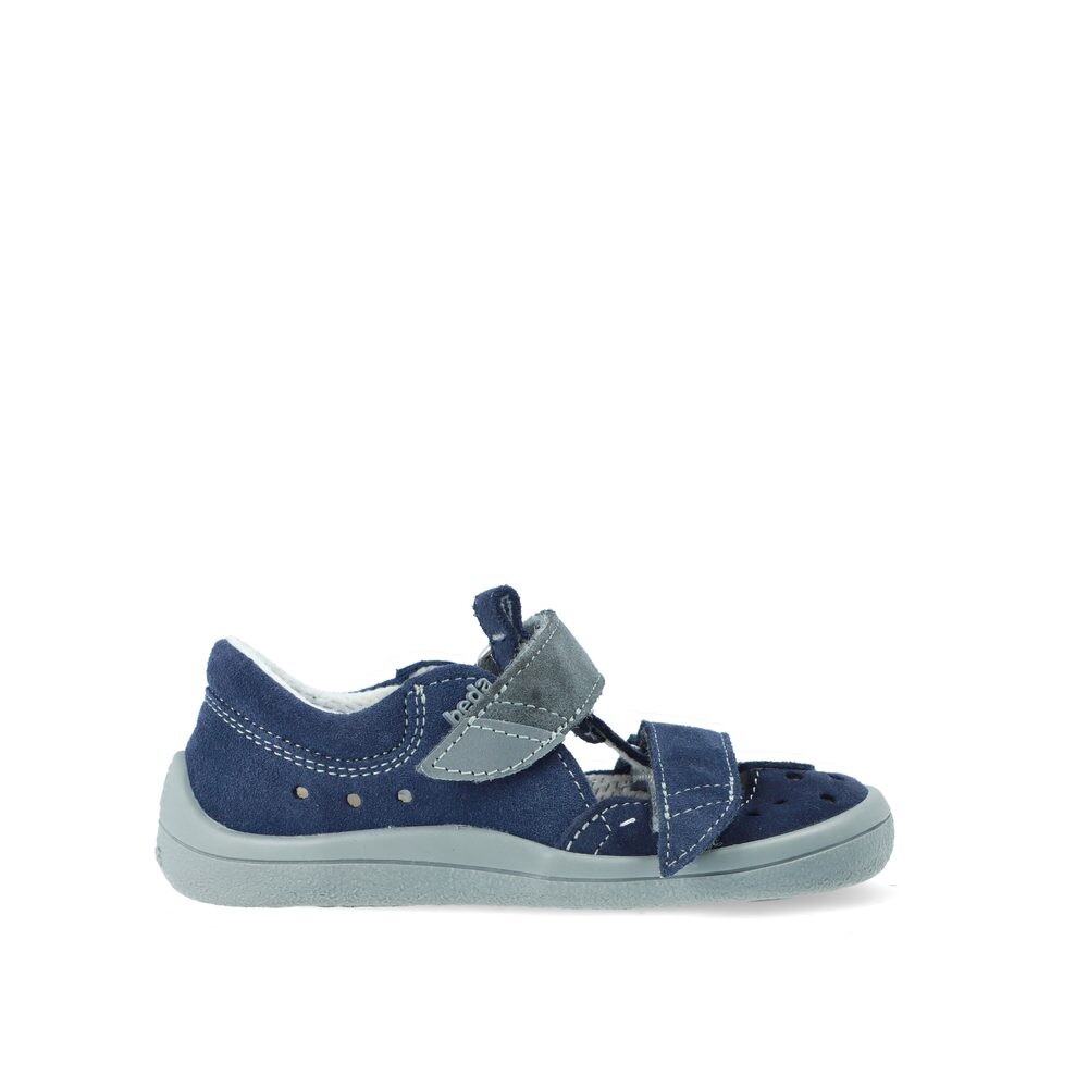 BEDA SANDÁLY BF 0001/SD/W LUCAS Blue Dětské barefoot sandály - 34