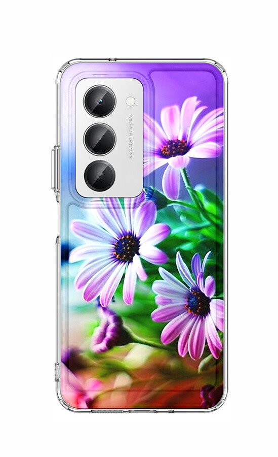 Kryt TopQ Image Xiaomi Redmi 15 pevný Fialové květy 167466