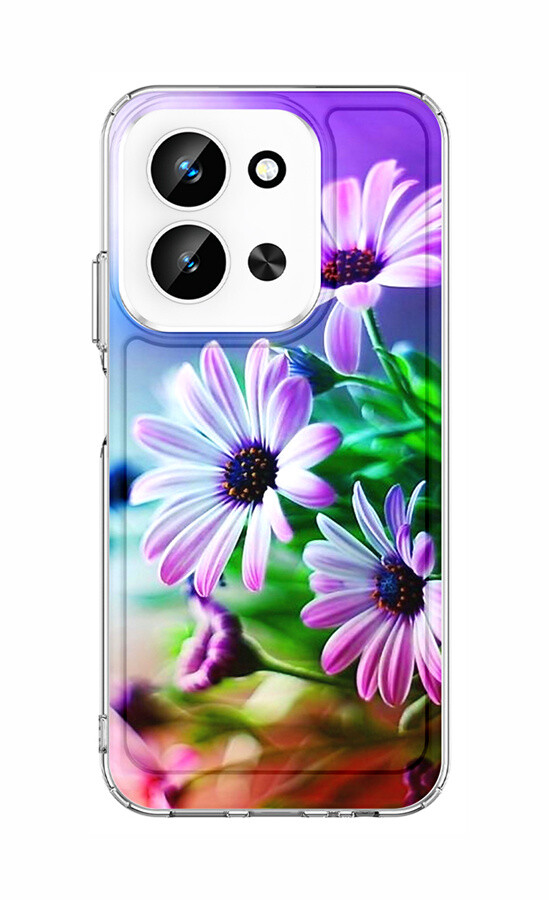 Kryt TopQ Image Xiaomi Redmi 15C pevný Fialové květy 166146