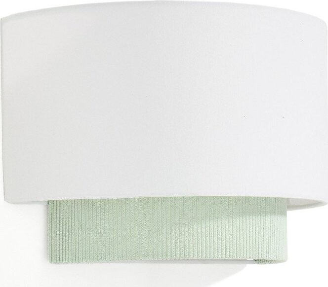 Bílé/tyrkysové dětské svítidlo s textilním stínidlem Bianella – Kave Home