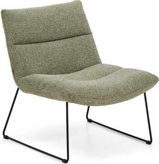 Zelené žinylkové křeslo Asen – Kave Home