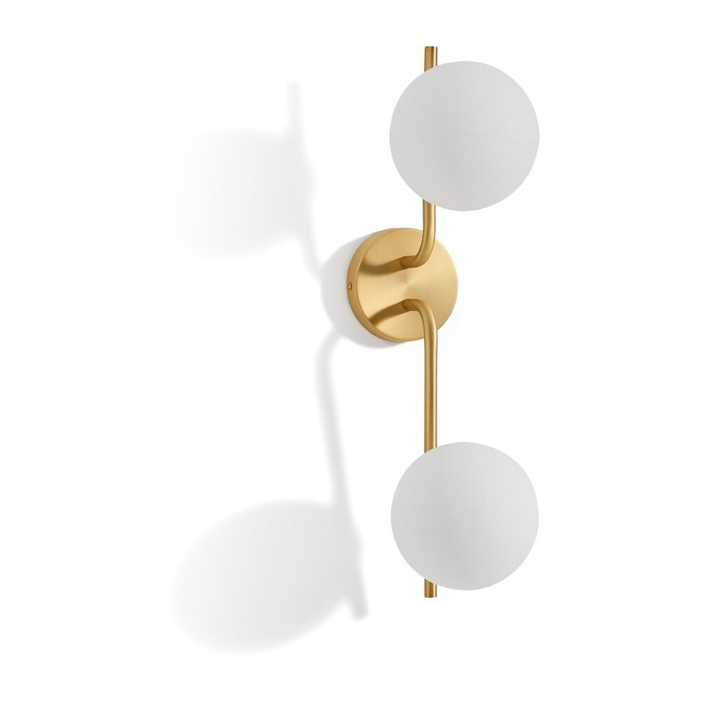 Bílé/ve zlaté barvě nástěnné svítidlo Brisia – Kave Home