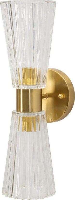 Skleněné nástěnné svítidlo ve zlaté barvě Prague – Mauro Ferretti