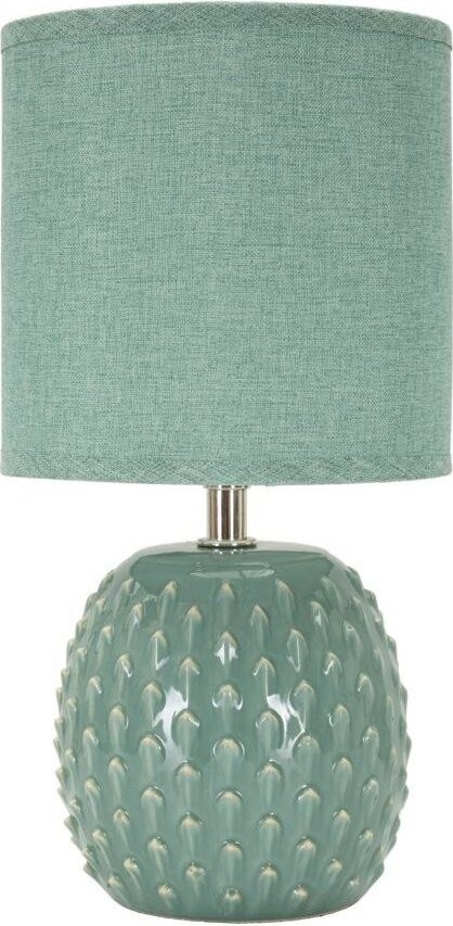 Světle modrá keramická stolní lampa s textilním stínidlem (výška 27 cm) Pontus – Mauro Ferretti