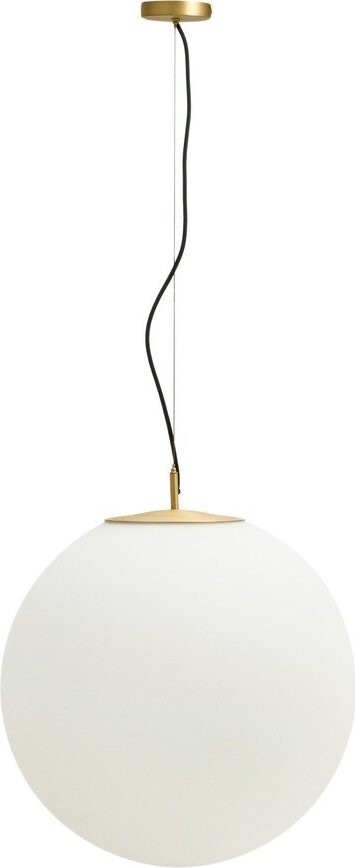 Bílé/ve zlaté barvě závěsné svítidlo se skleněným stínidlem ø 10 cm Brisia – Kave Home