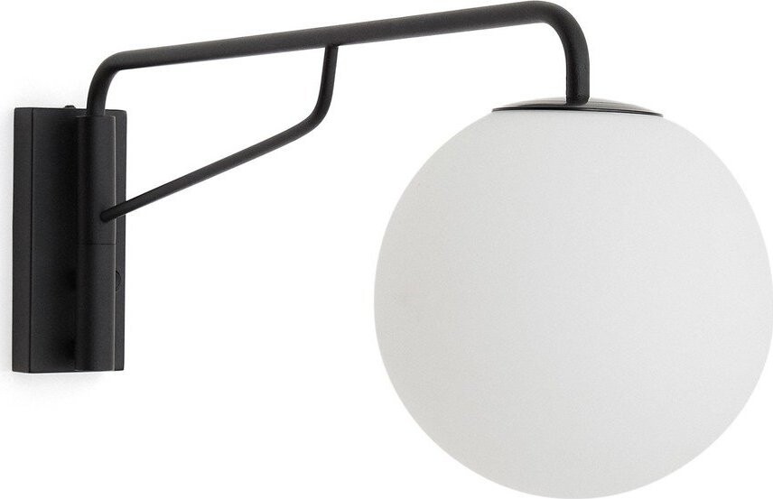 Bílé/černé nástěnné svítidlo ø 20 cm Eilo – Kave Home