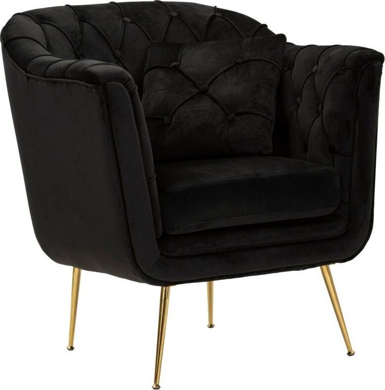 Černé sametové křeslo Budapest – Mauro Ferretti