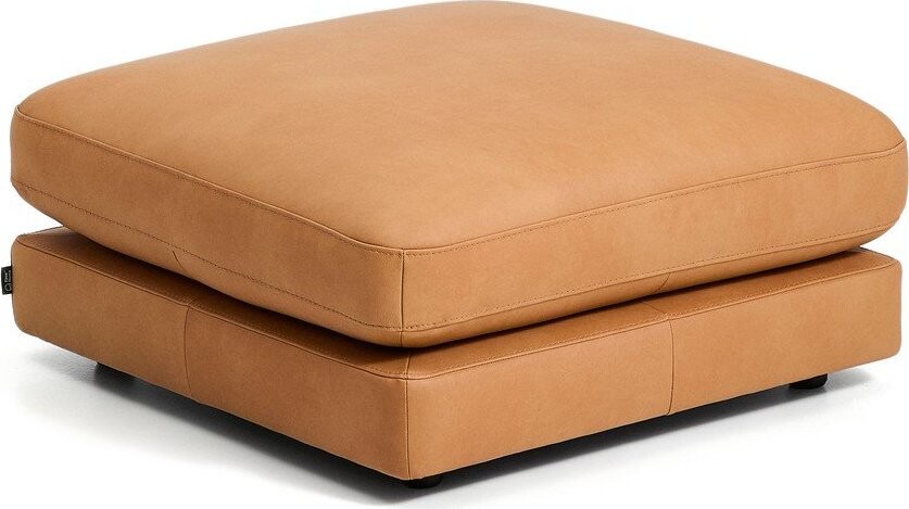 Hnědá kožená podnožka Gala – Kave Home