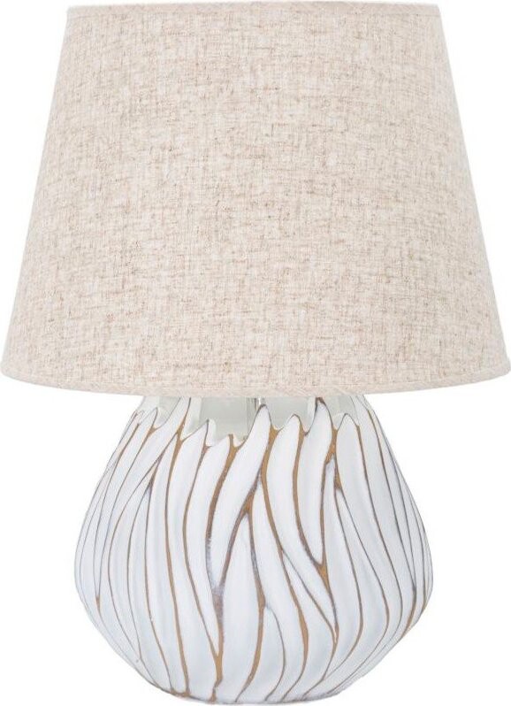 Béžová stolní lampa s textilním stínidlem (výška 48 cm) Honduras – Mauro Ferretti