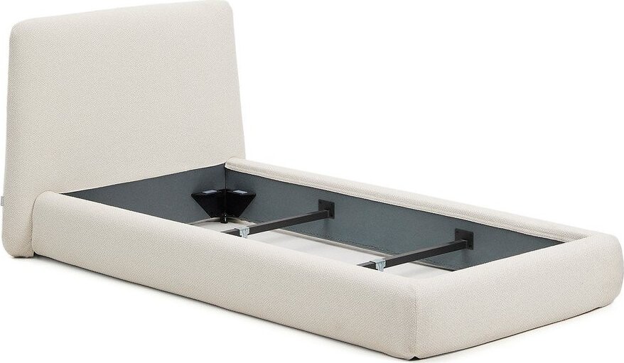 Béžová čalouněná jednolůžková postel bez roštu 90x200 cm Martina – Kave Home