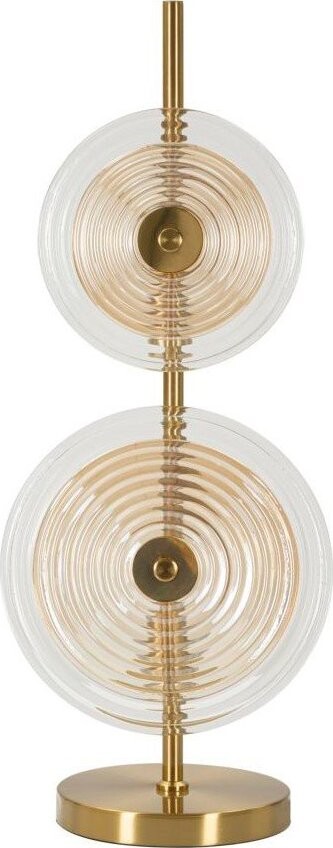 Stolní lampa ve zlaté barvě se skleněným stínidlem (výška 63 cm) Venice – Mauro Ferretti