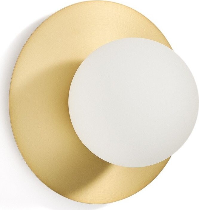 Bílé/ve zlaté barvě nástěnné svítidlo ø 25 cm Brisia – Kave Home