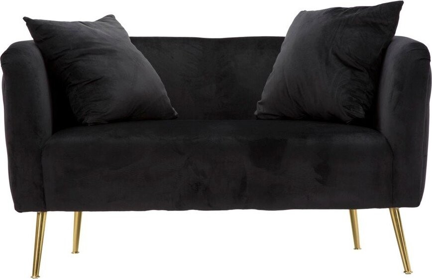 Černá sametová pohovka 127 cm Bucarest – Mauro Ferretti