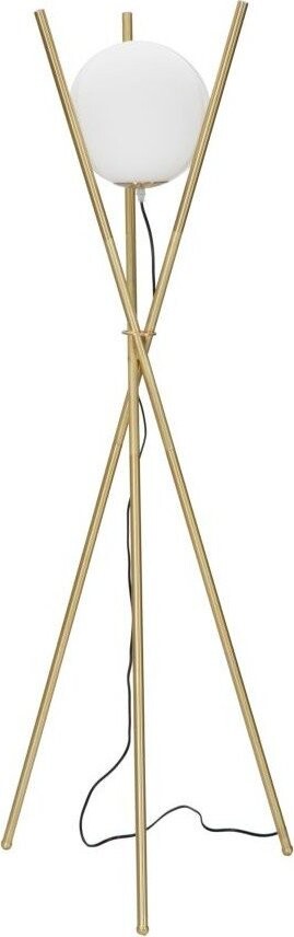 Bílá/ve zlaté barvě stojací lampa se skleněným stínidlem (výška 155 cm) Glamy – Mauro Ferretti