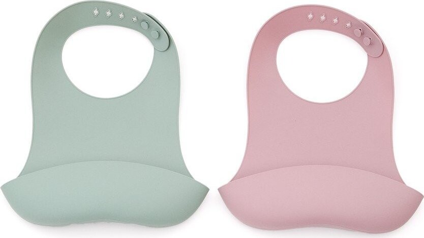 Světle růžové/tyrkysové bryndáky v sadě 2 ks Lili – Kave Home