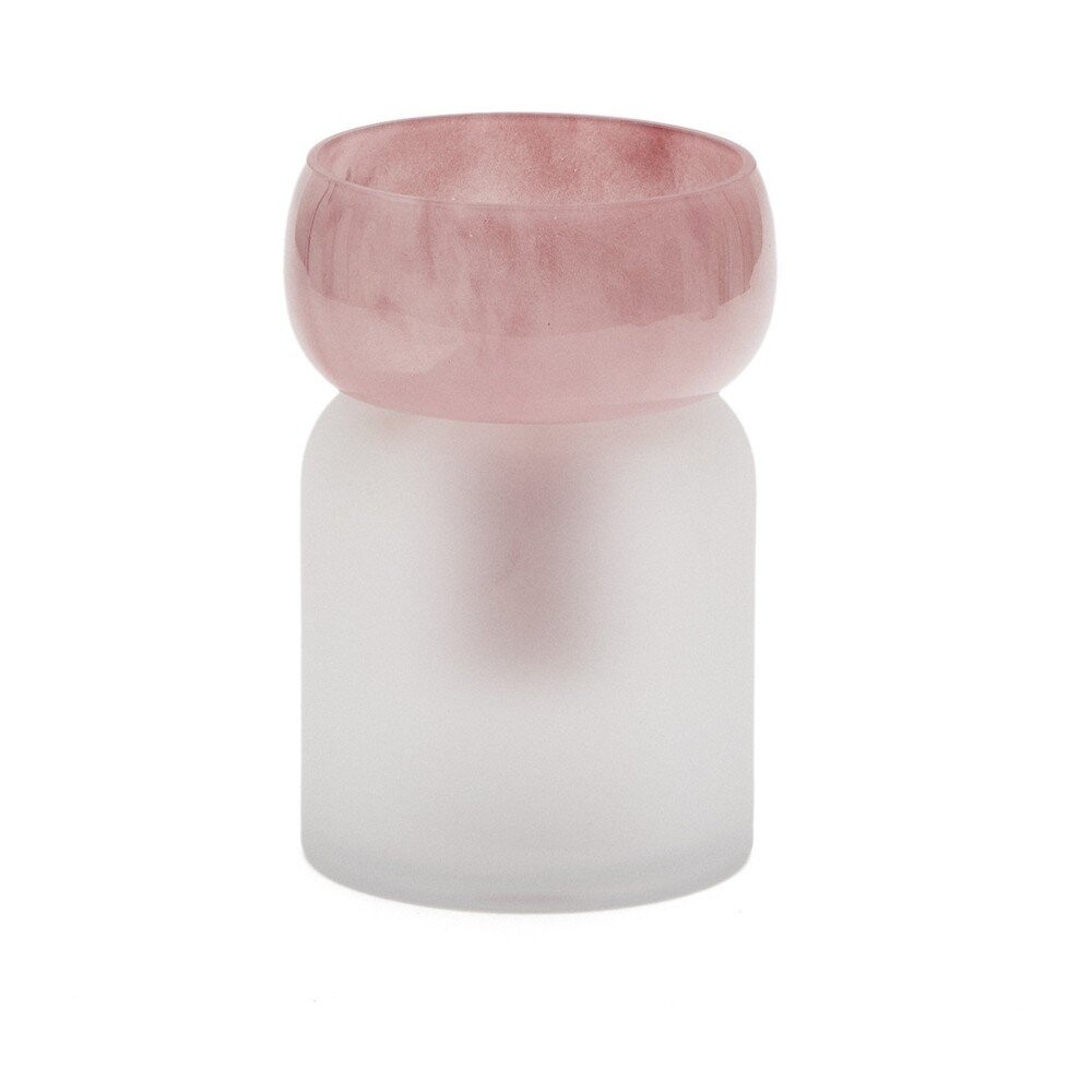 Růžová skleněná váza (výška 19 cm) Kelse – Kave Home