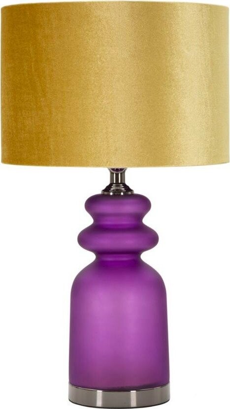 Žlutá/fialová stolní lampa s textilním stínidlem (výška 57,5 cm) Milva Two – Mauro Ferretti