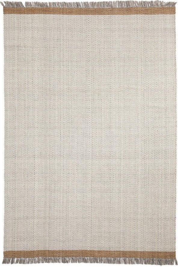 Krémový ručně tkaný vlněný koberec 200x300 cm Brina – Kave Home