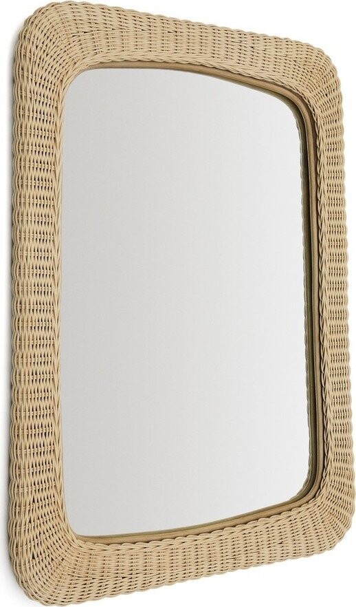 Nástěnné zrcadlo s ratanovým rámem 58x79 cm Zilna – Kave Home