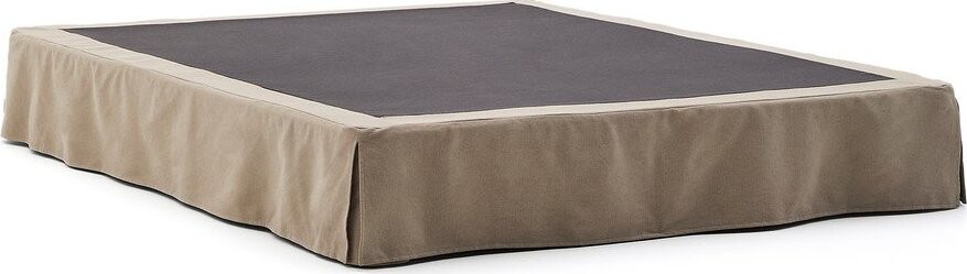 Taupe čalouněná dvoulůžková postel bez čela 180x200 cm Jaira – Kave Home