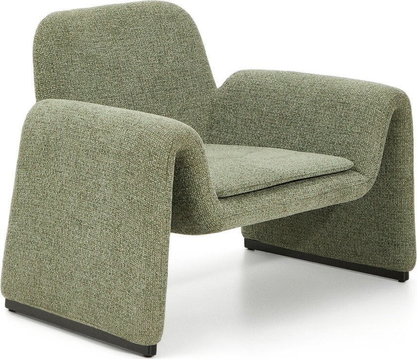 Zelené žinylkové křeslo Melvia – Kave Home