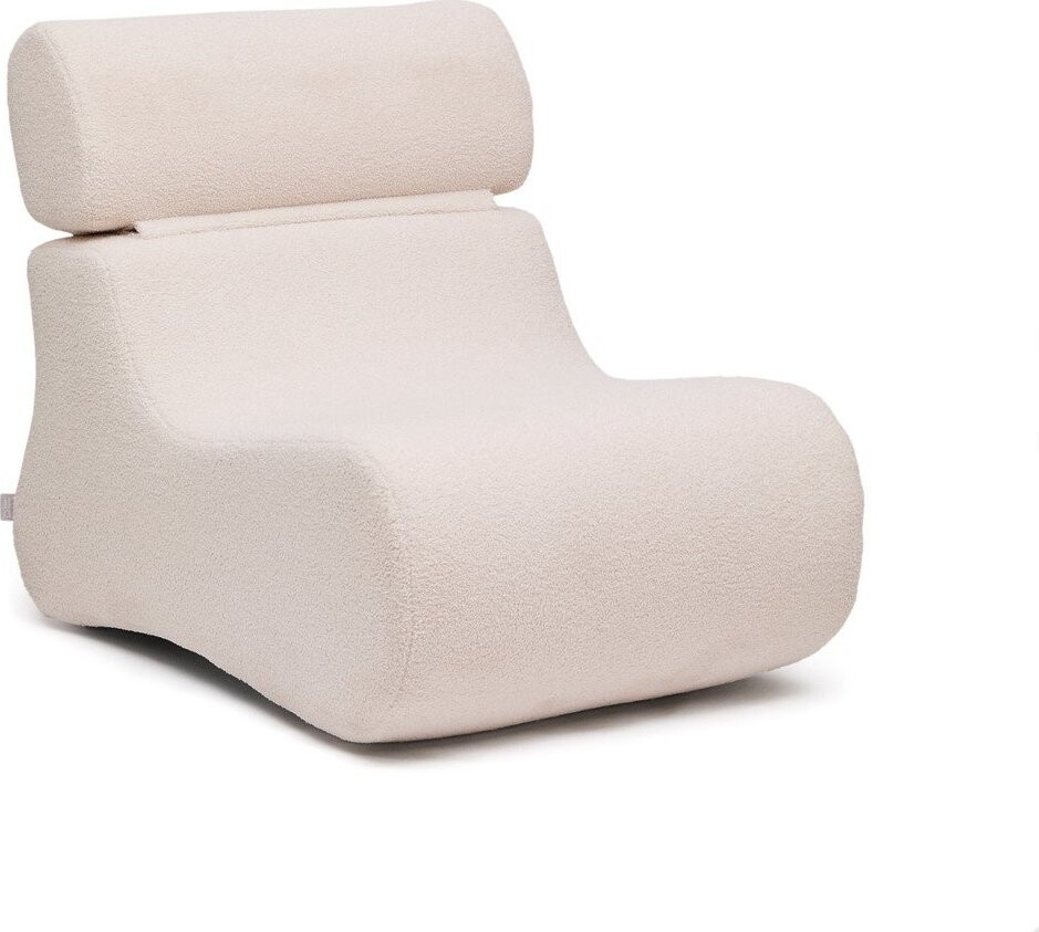 Slonovinové křeslo z textilie bouclé Club – Kave Home