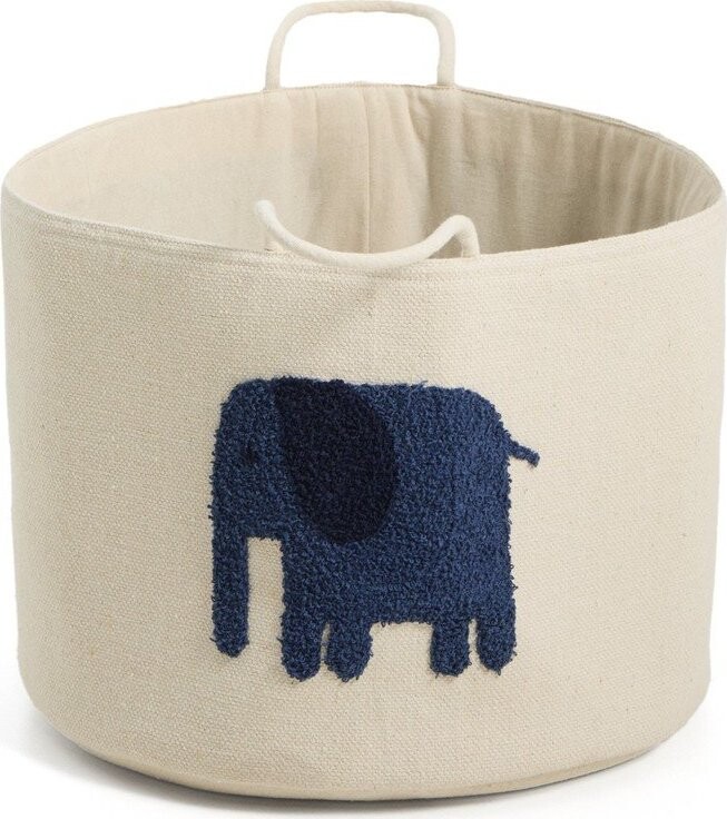 Slonovinový látkový dětský koš na hračky ø 45x30 cm Tandani – Kave Home