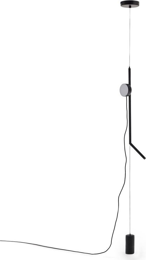 Černá LED stmívatelná stojací lampa (výška 339 cm) Orey – Kave Home