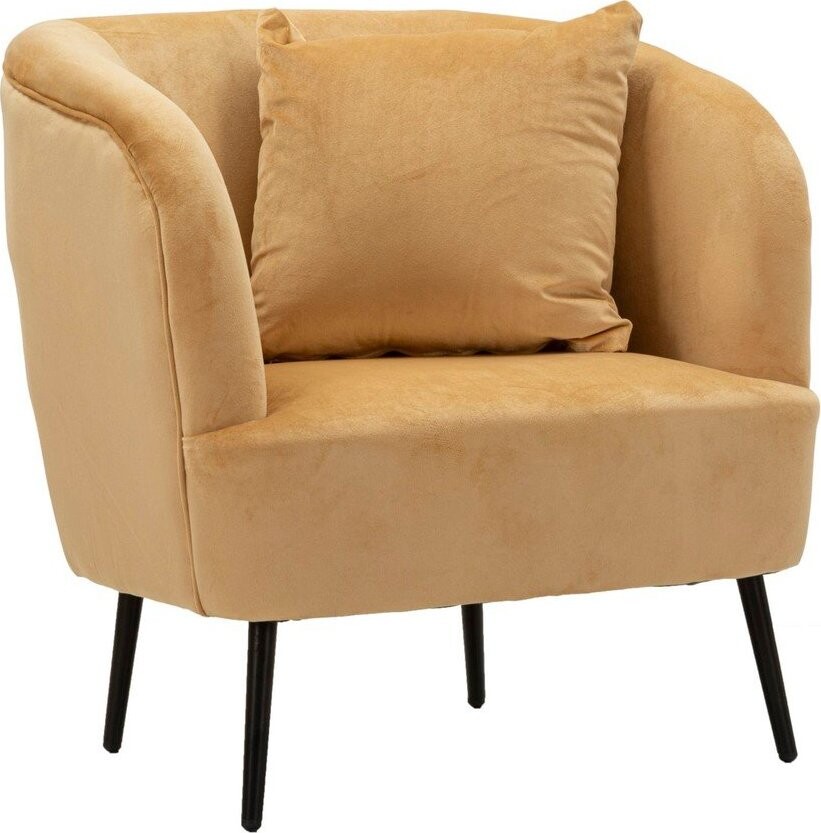 Světle hnědé sametové křeslo Browy – Mauro Ferretti