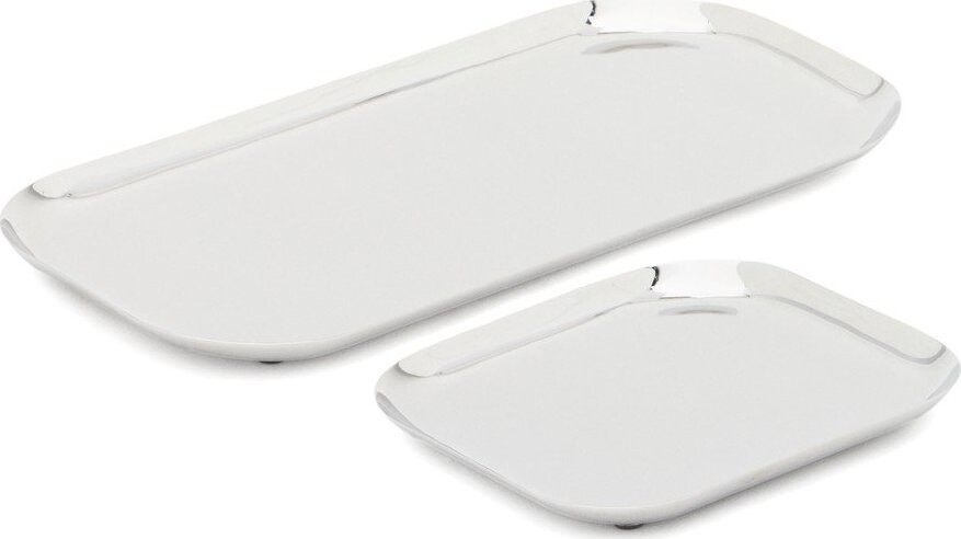 Servírovací tácy v sadě 2 ks z nerezové oceli 15x29 cm Nirela – Kave Home