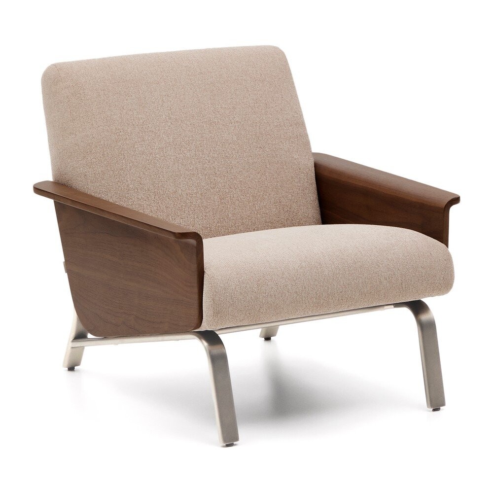 Světle hnědé žinylkové křeslo Amsen – Kave Home