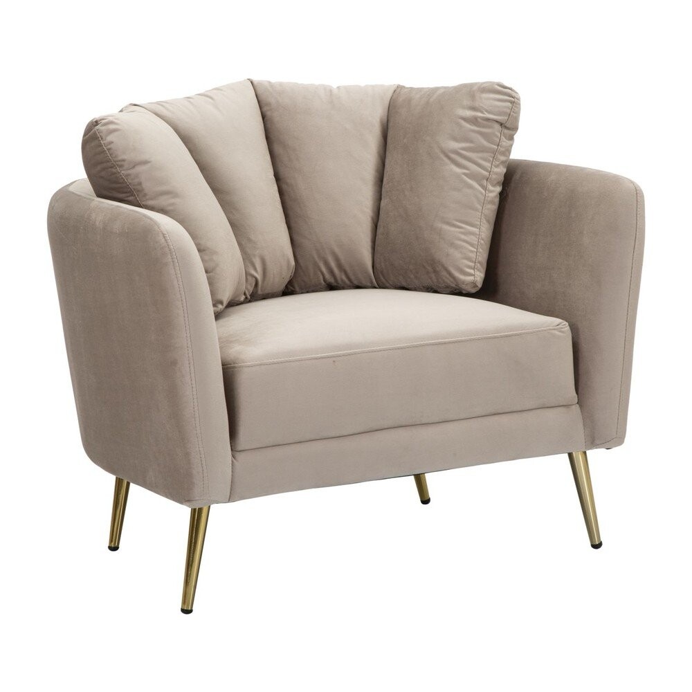 Taupe sametové křeslo Kiev – Mauro Ferretti