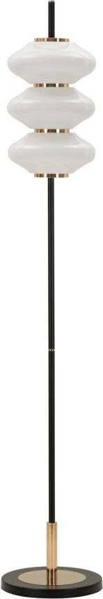 Bílá/černá stojací lampa se skleněným stínidlem (výška 168 cm) Vintage – Mauro Ferretti