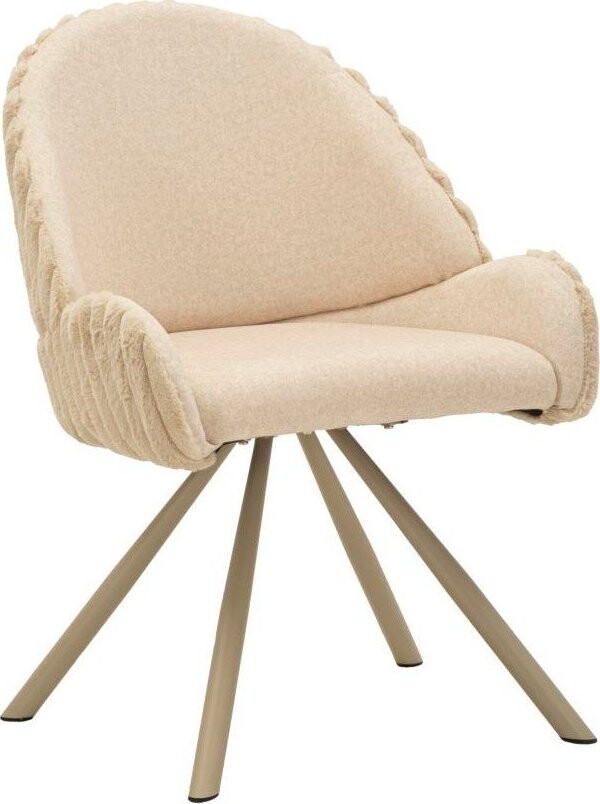 Krémová čalouněná jídelní křesla v sadě 2 ks s područkami Stockholm – Mauro Ferretti