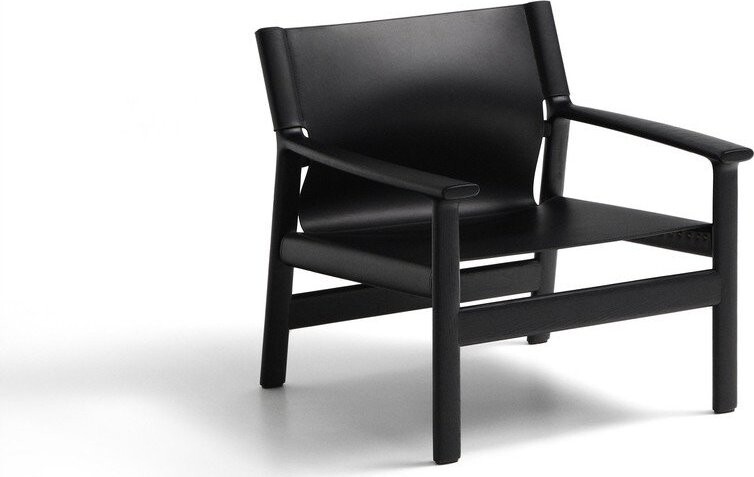 Černé kožené křeslo Jan – Kave Home