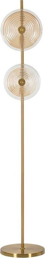 Stojací lampa ve zlaté barvě se skleněným stínidlem (výška 170 cm) Venice – Mauro Ferretti