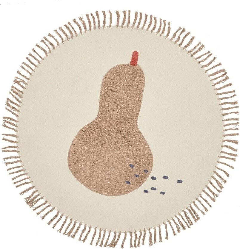 Slonovinový bavlněný dětský koberec ø120 cm Tamya – Kave Home