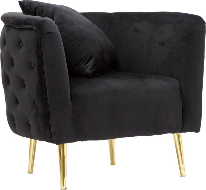 Černé sametové křeslo Bucarest – Mauro Ferretti