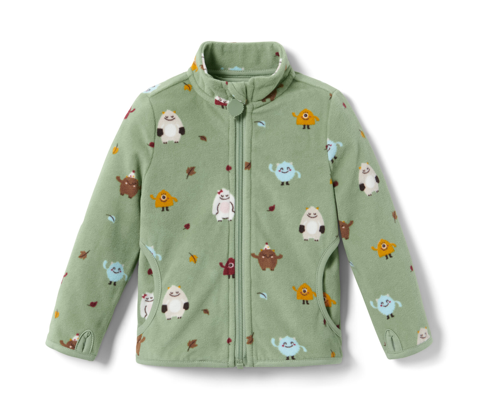 Tchibo - Fleecová bunda - pro ženy - vel. 98/104 - barva: zelená/s potiskem