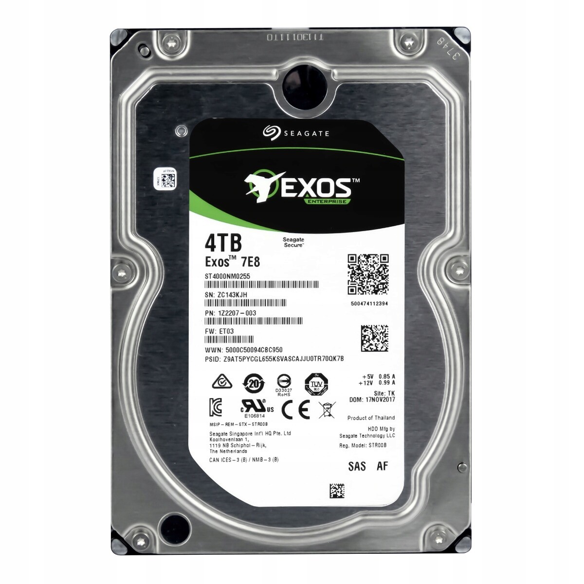 Seagate Exos 7E8 4TB 7.2K 128MB SAS-3 3.5'' ST4000NM0255