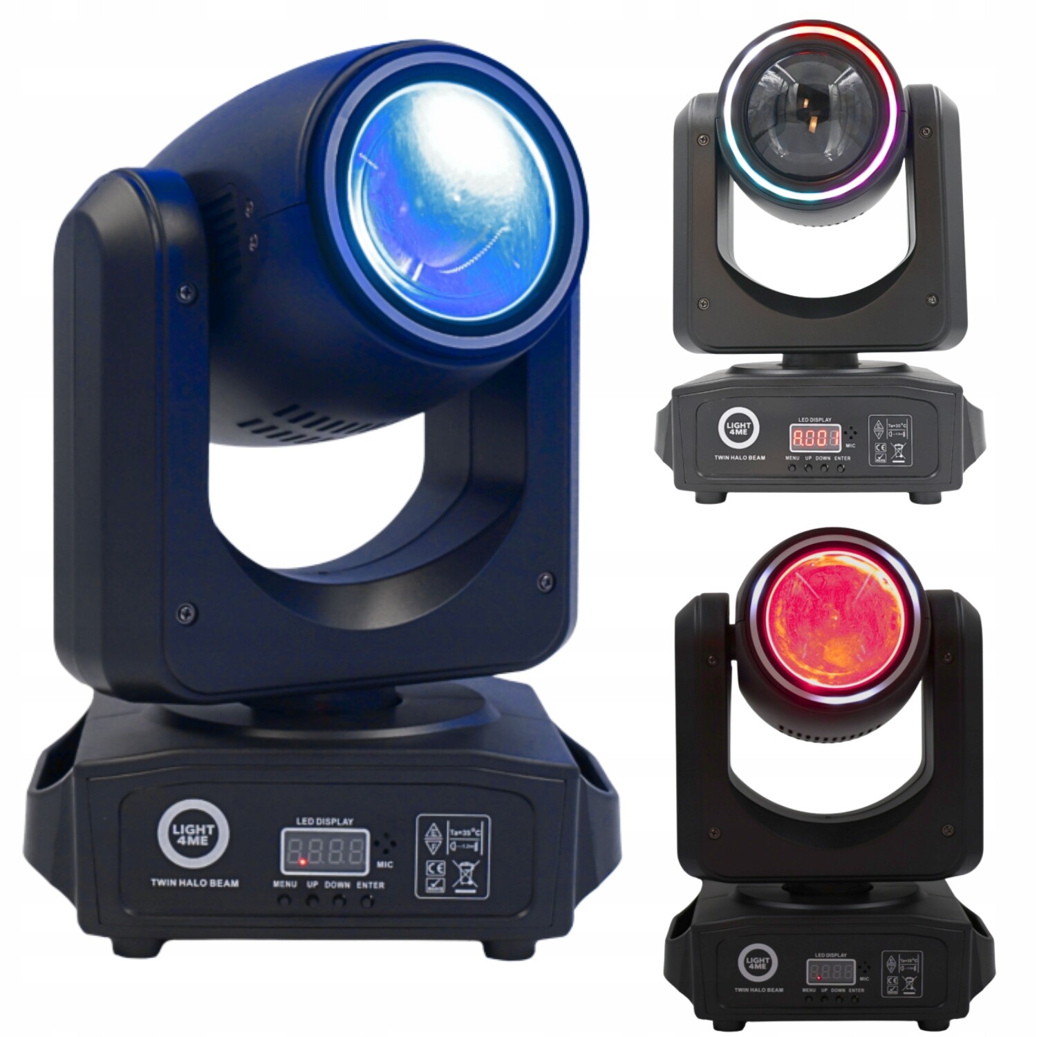 LIGHT4ME Twin Halo Beam dvojitá pohyblivá hlava beam 2x60W Rgbw Led DMX