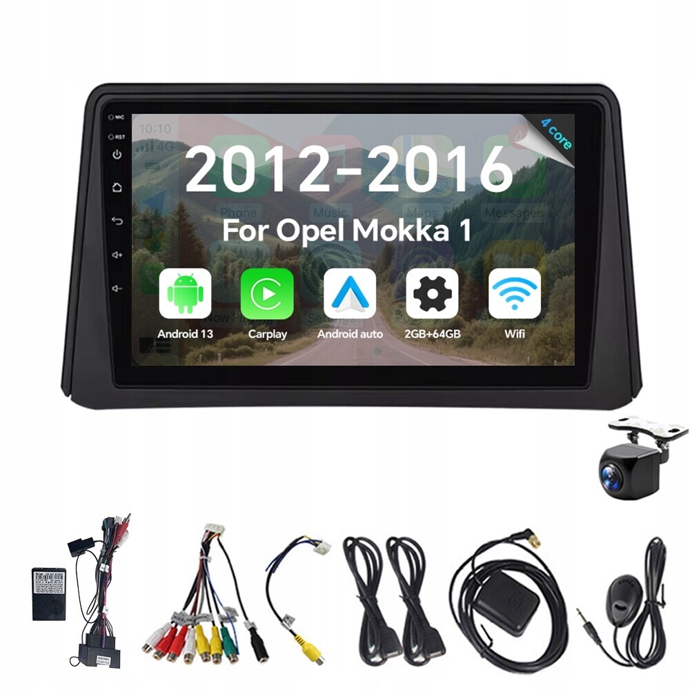2DIN Android 13 Autorádio pro Opel Mokka 1 2012-2016 CarPlay Gps Rds 2GB Ram 64GB Rom