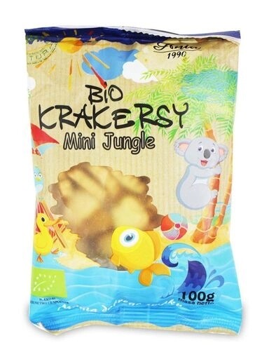 8x Ania Bio Krekry mini jungle Bio 100 g