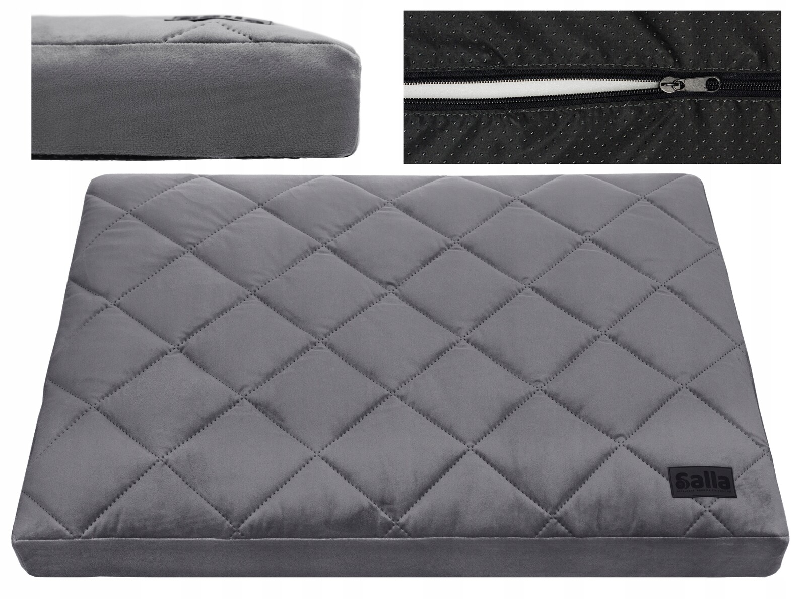 Pelíšek pro psa Velurové podložka matrace potah pěnová zip 100x70