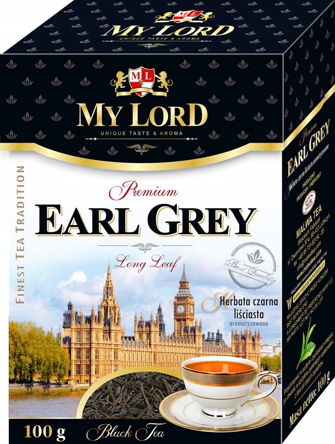 6 x Malwa My Lord Earl Grey čaj 100 g