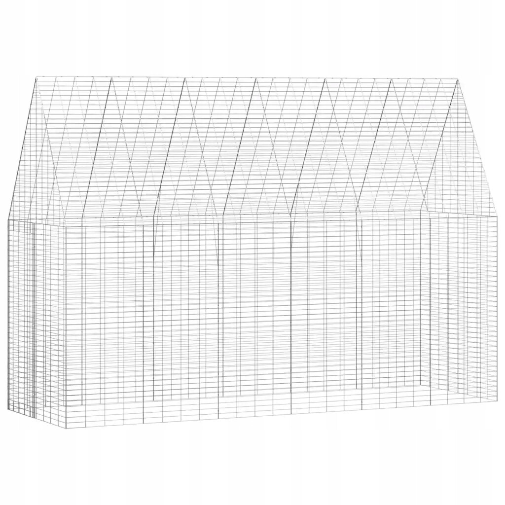 Klec pro králíky Stříbrná 300 x 100 x 210 cm Pozinkovaná ocel